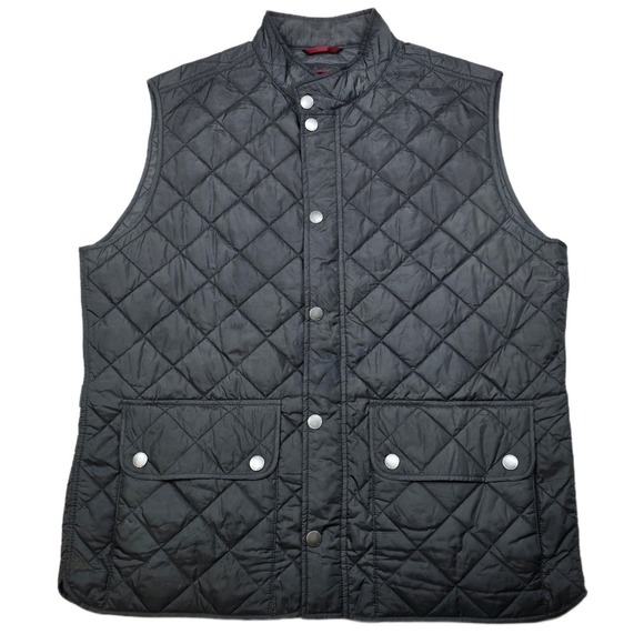 UNTUCKit Other - UNTUCKit Diamond Quilt Vest Mens Large Gray Lt Weight Wynwood‎ Zip & Snap